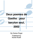 Deux poemes de Goethe
