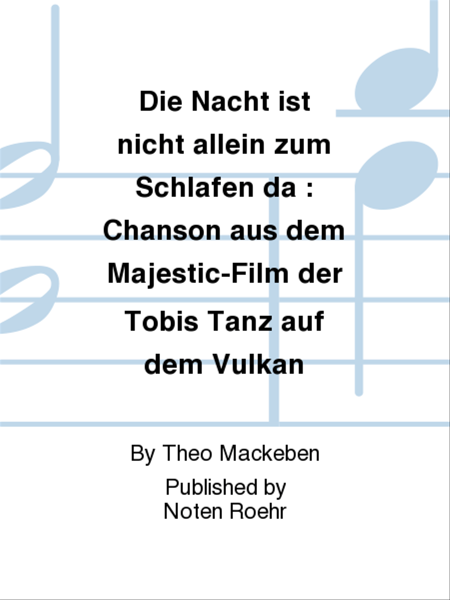 Die Nacht ist nicht allein zum Schlafen da Score scores gallery preview page 1