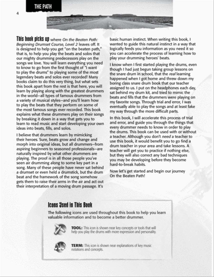 On the Beaten Path -- Beginning Drumset Course, Level 3 Drum Set scores gallery preview page 4