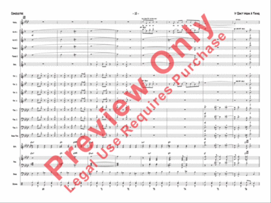 It Don't Mean a Thing (If It Ain't Got That Swing) Jazz Ensemble scores gallery preview page 13