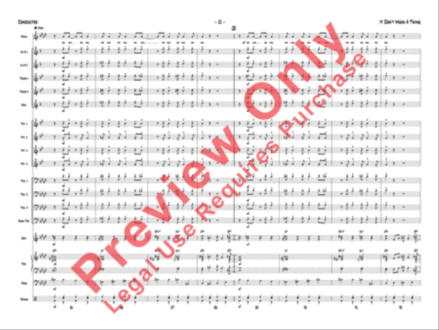It Don't Mean a Thing (If It Ain't Got That Swing) Jazz Ensemble scores gallery preview page 15