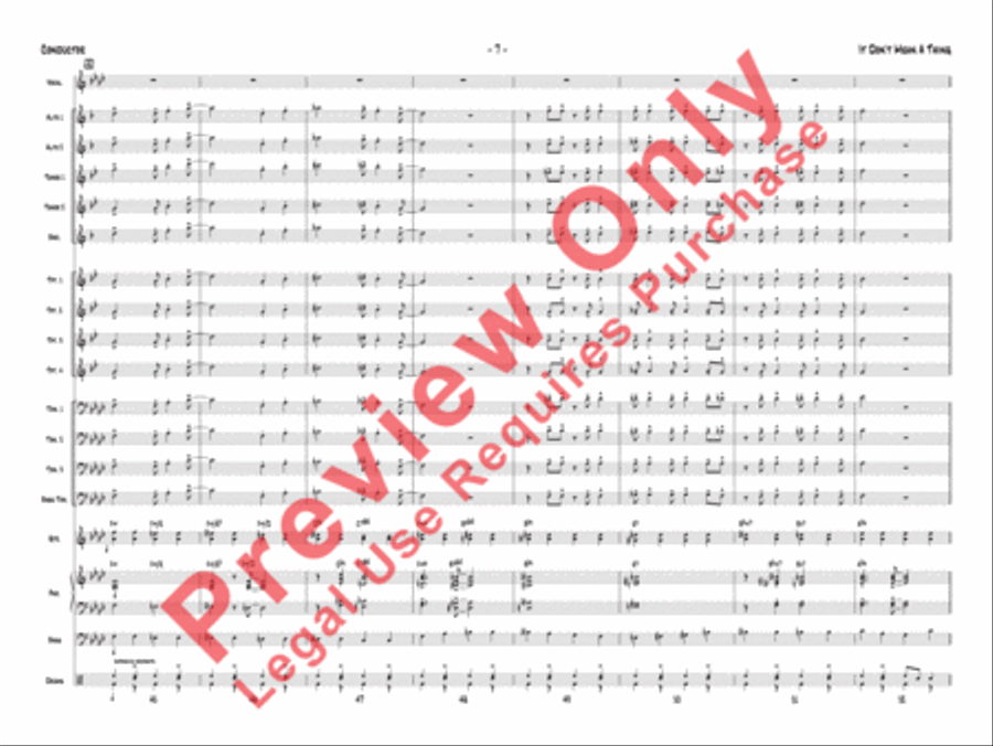 It Don't Mean a Thing (If It Ain't Got That Swing) Jazz Ensemble scores gallery preview page 10