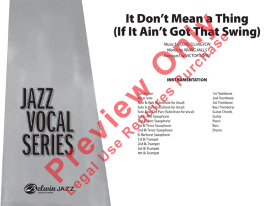 It Don't Mean a Thing (If It Ain't Got That Swing) Jazz Ensemble scores gallery preview page 2
