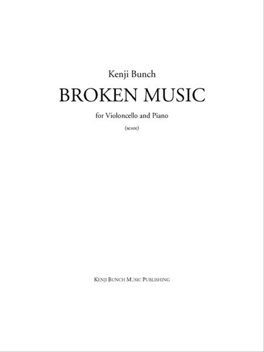 Broken Music (score and part) Piano Accompaniment scores gallery preview page 1