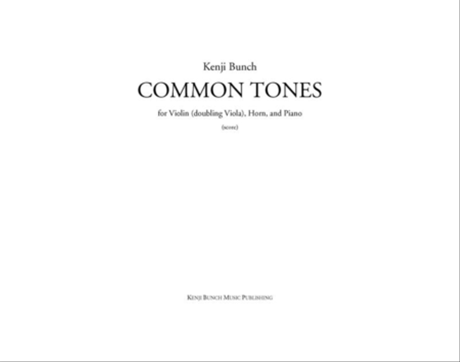 Common Tones (score and parts) Horn scores gallery preview page 1