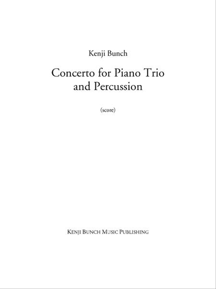 Concerto for Piano Trio and Percussion (score and parts) Violin scores gallery preview page 1