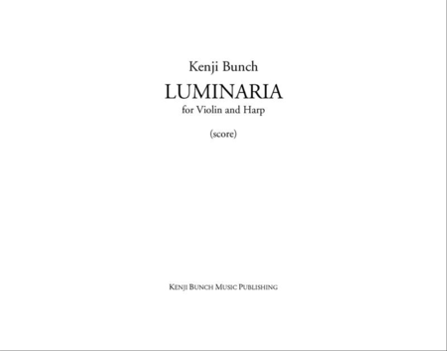 Luminaria (score and part) Harp scores gallery preview page 1