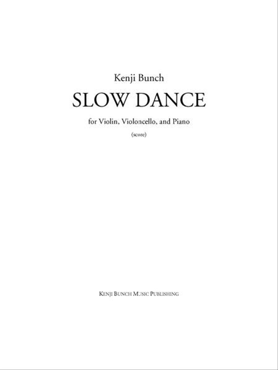 Slow Dance (score and parts) Piano Trio scores gallery preview page 1