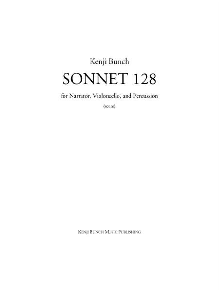 Sonnet 128 (score and parts) Cello scores gallery preview page 1