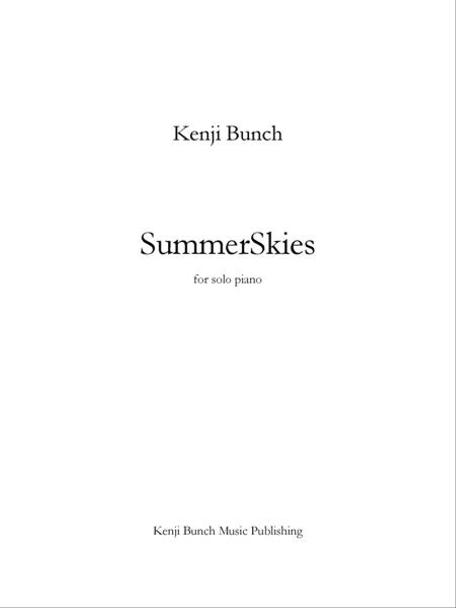 SummerSkies Piano Solo scores gallery preview page 1