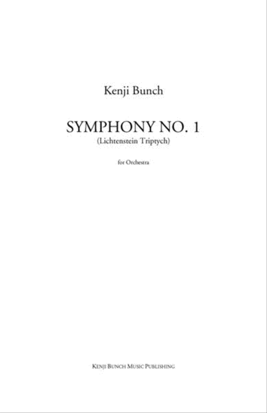 Symphony No. 1: Lichtenstein Triptych (score) Full Orchestra scores gallery preview page 1