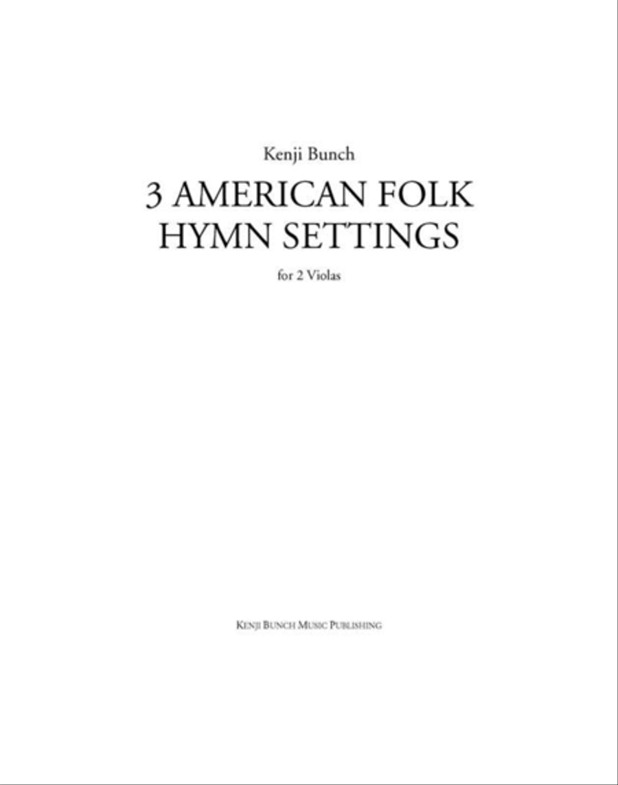 Three American Folk Hymn Settings (viola) Viola scores gallery preview page 1