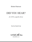 Did You Hear? (Chorus Part)