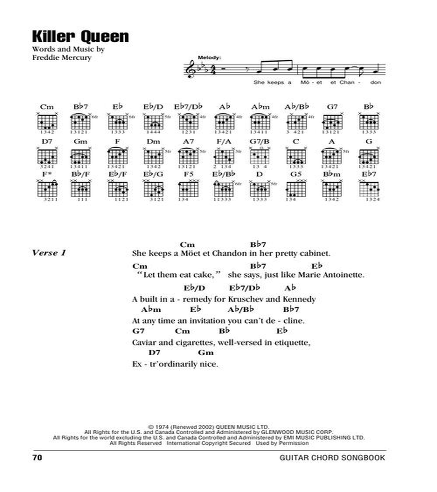 Queen Queen Guitar scores gallery preview page 6
