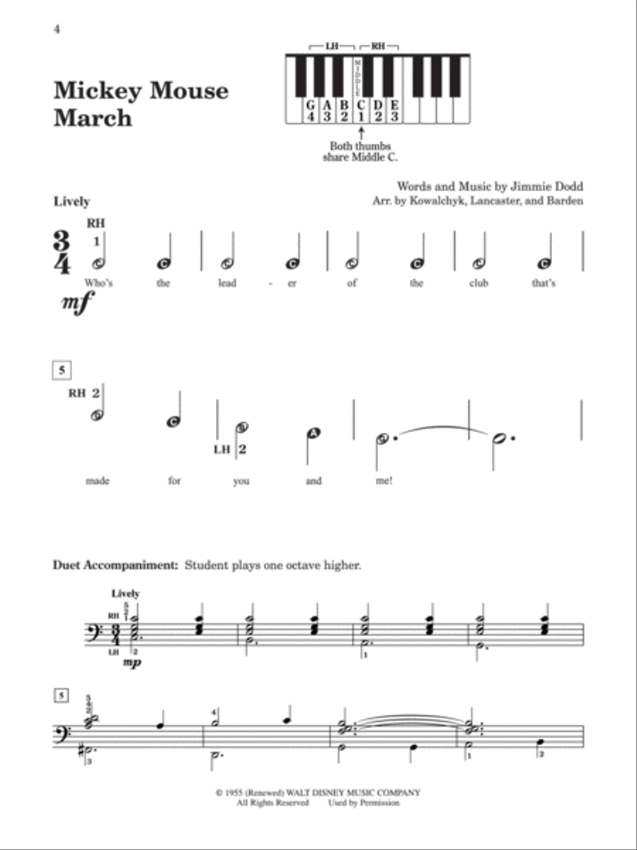 Pre-Reading Book of Pop Easy Piano scores gallery preview page 2