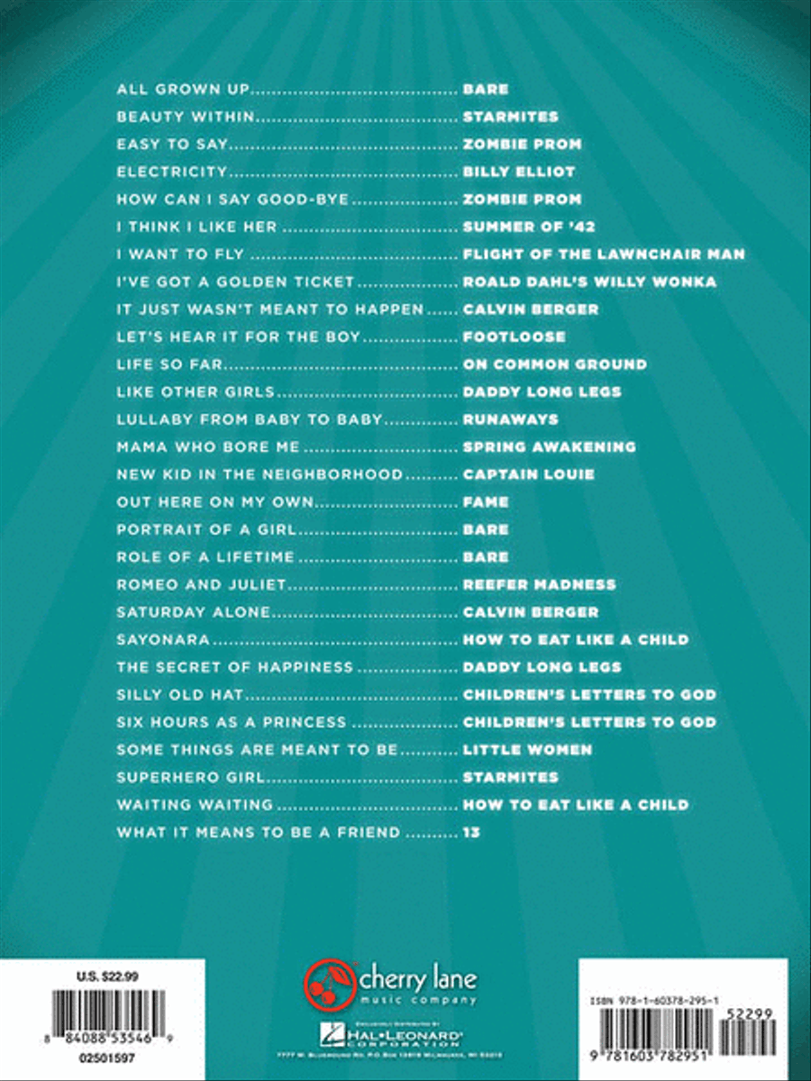 Teen Pop Broadway Collection Piano, Vocal, Guitar scores gallery preview page 2
