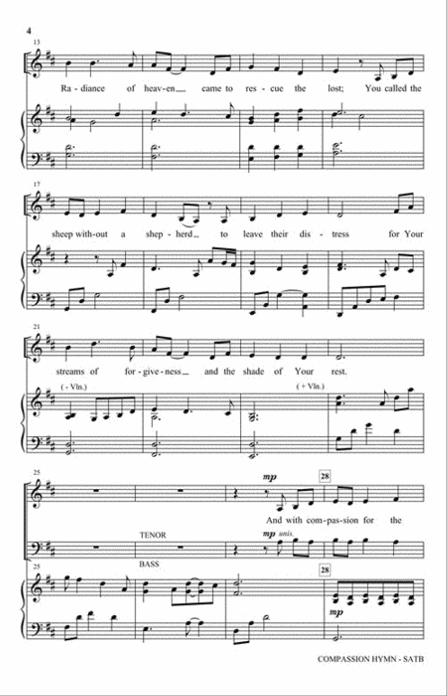 Compassion Hymn Compassion Hymn 4-Part scores gallery preview page 3