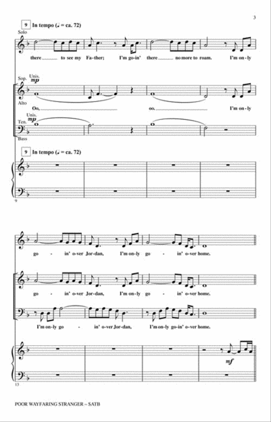 Poor Wayfaring Stranger - ChoirTrax CD Choir scores gallery preview page 3