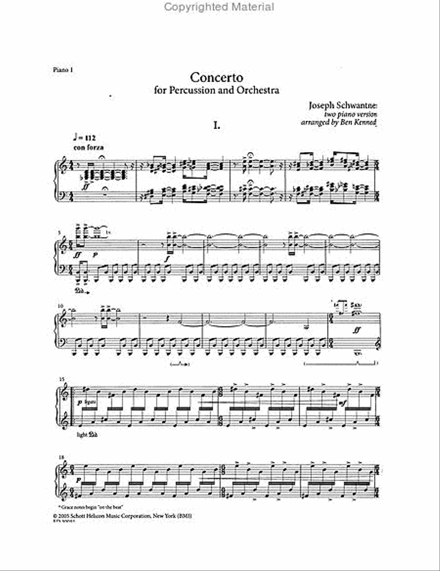 Percussion Concerto No. 1 Piano scores gallery preview page 4