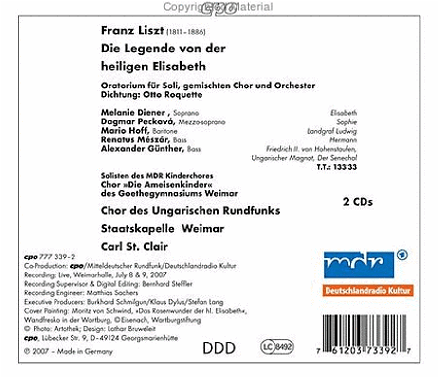 Die Legende Von Der Heiligen E Listening CD scores gallery preview page 2