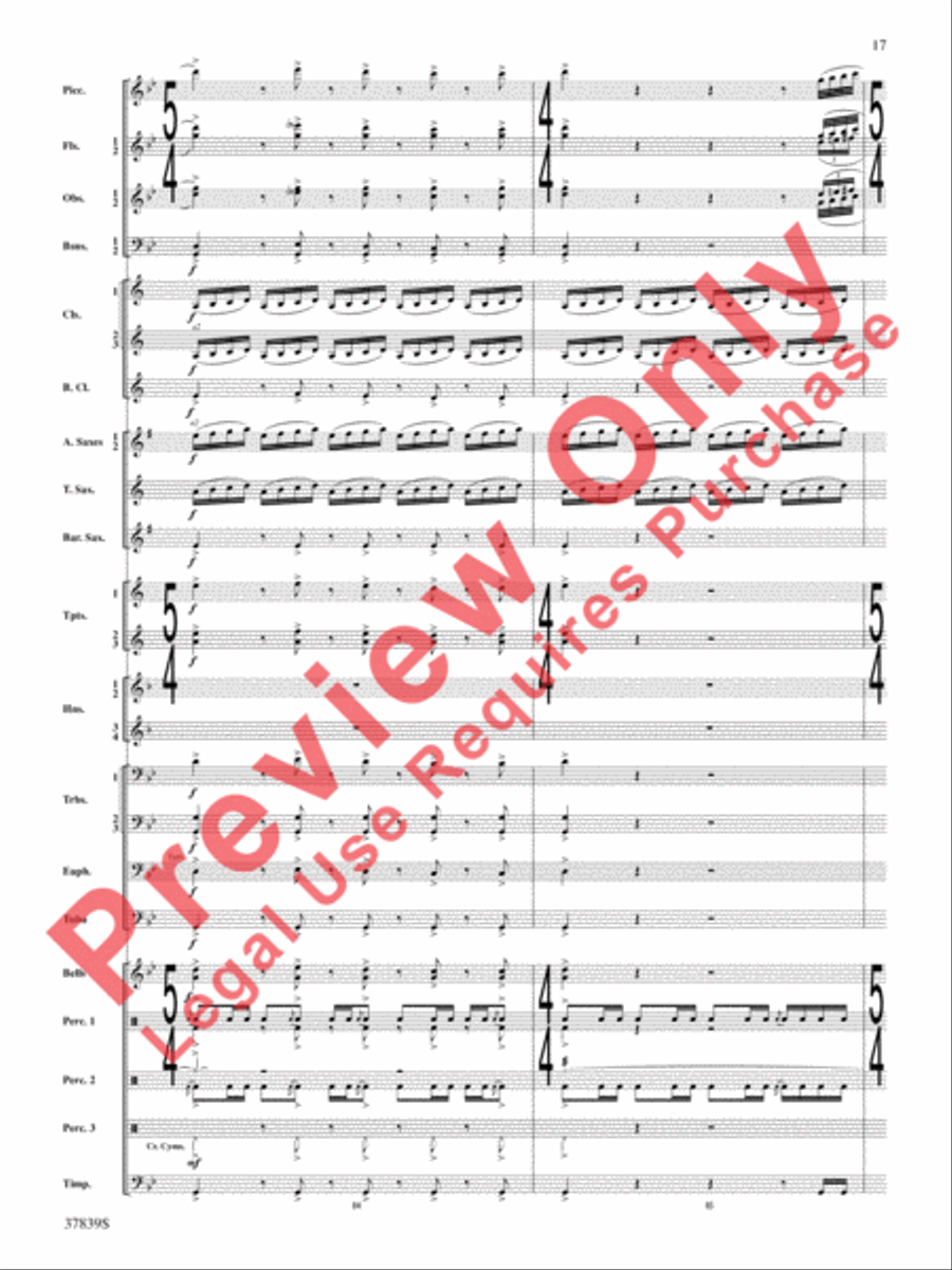 Conquest 1 (from the motion picture Ninja's Creed) Concert Band scores gallery preview page 17