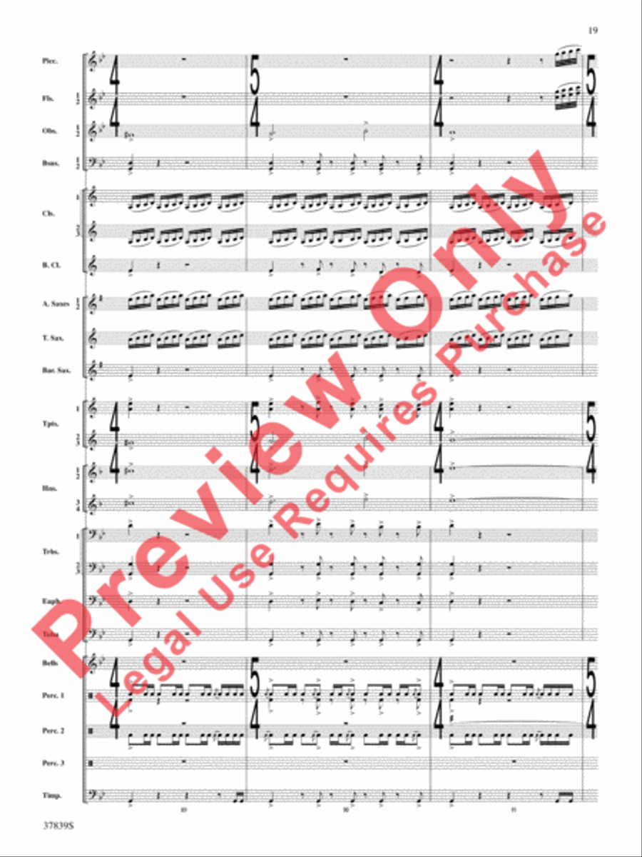 Conquest 1 (from the motion picture Ninja's Creed) Concert Band scores gallery preview page 19