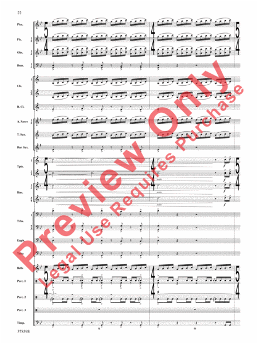 Conquest 1 (from the motion picture Ninja's Creed) Concert Band scores gallery preview page 22