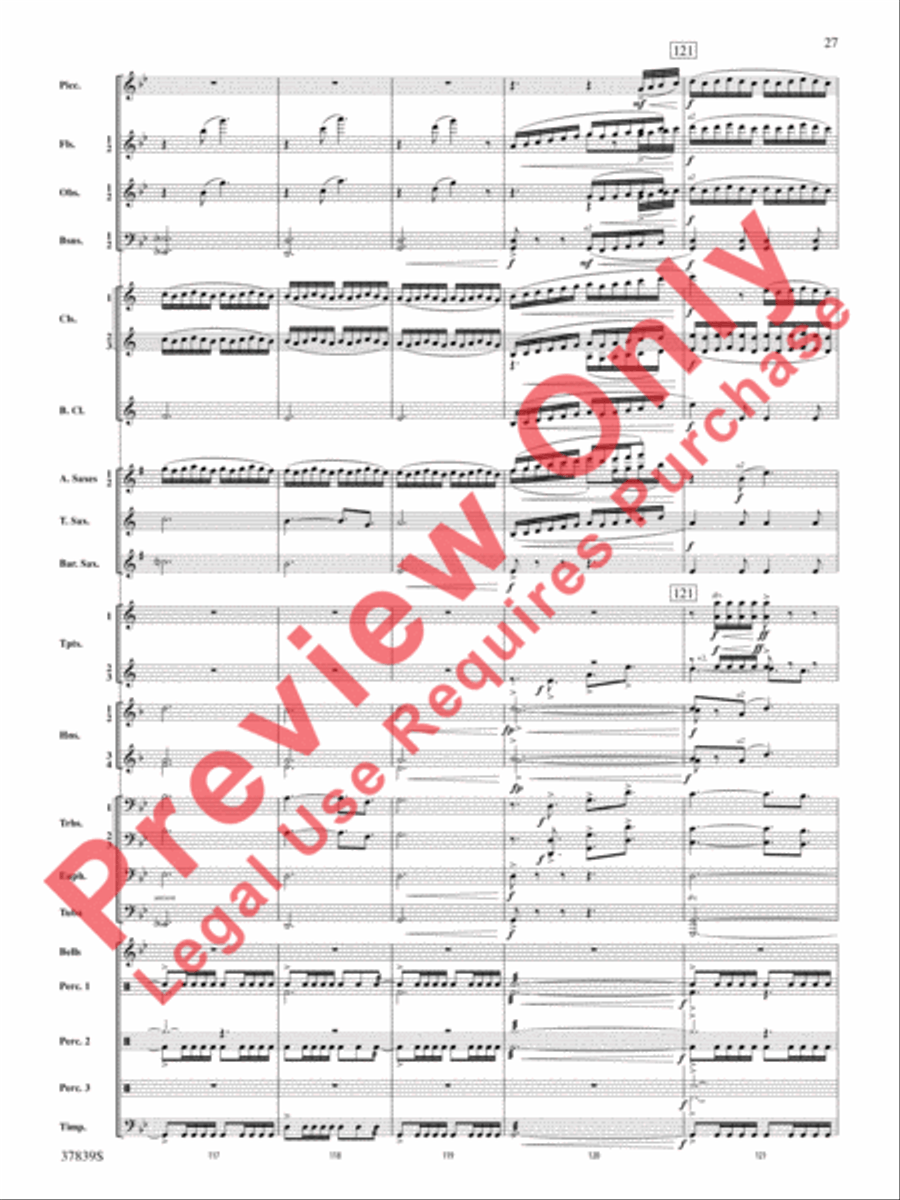 Conquest 1 (from the motion picture Ninja's Creed) Concert Band scores gallery preview page 27