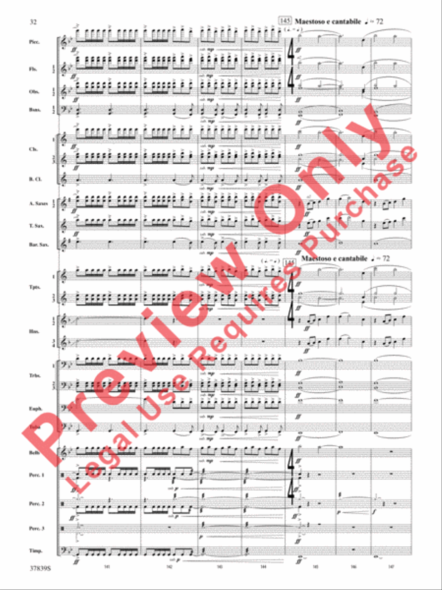 Conquest 1 (from the motion picture Ninja's Creed) Concert Band scores gallery preview page 32