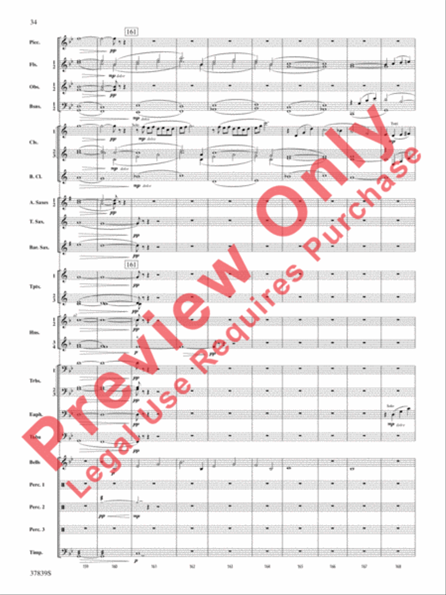 Conquest 1 (from the motion picture Ninja's Creed) Concert Band scores gallery preview page 34