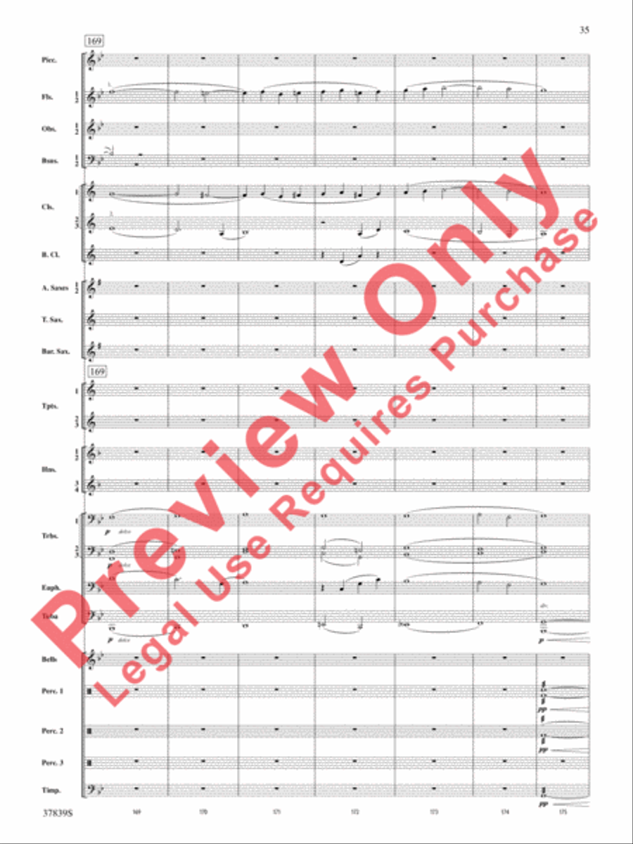 Conquest 1 (from the motion picture Ninja's Creed) Concert Band scores gallery preview page 35