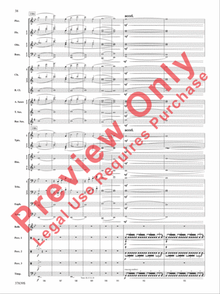 Conquest 1 (from the motion picture Ninja's Creed) Concert Band scores gallery preview page 38