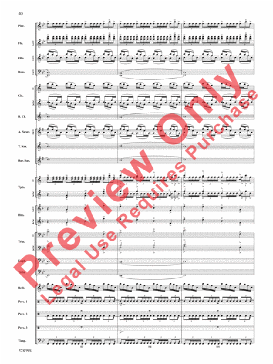 Conquest 1 (from the motion picture Ninja's Creed) Concert Band scores gallery preview page 40
