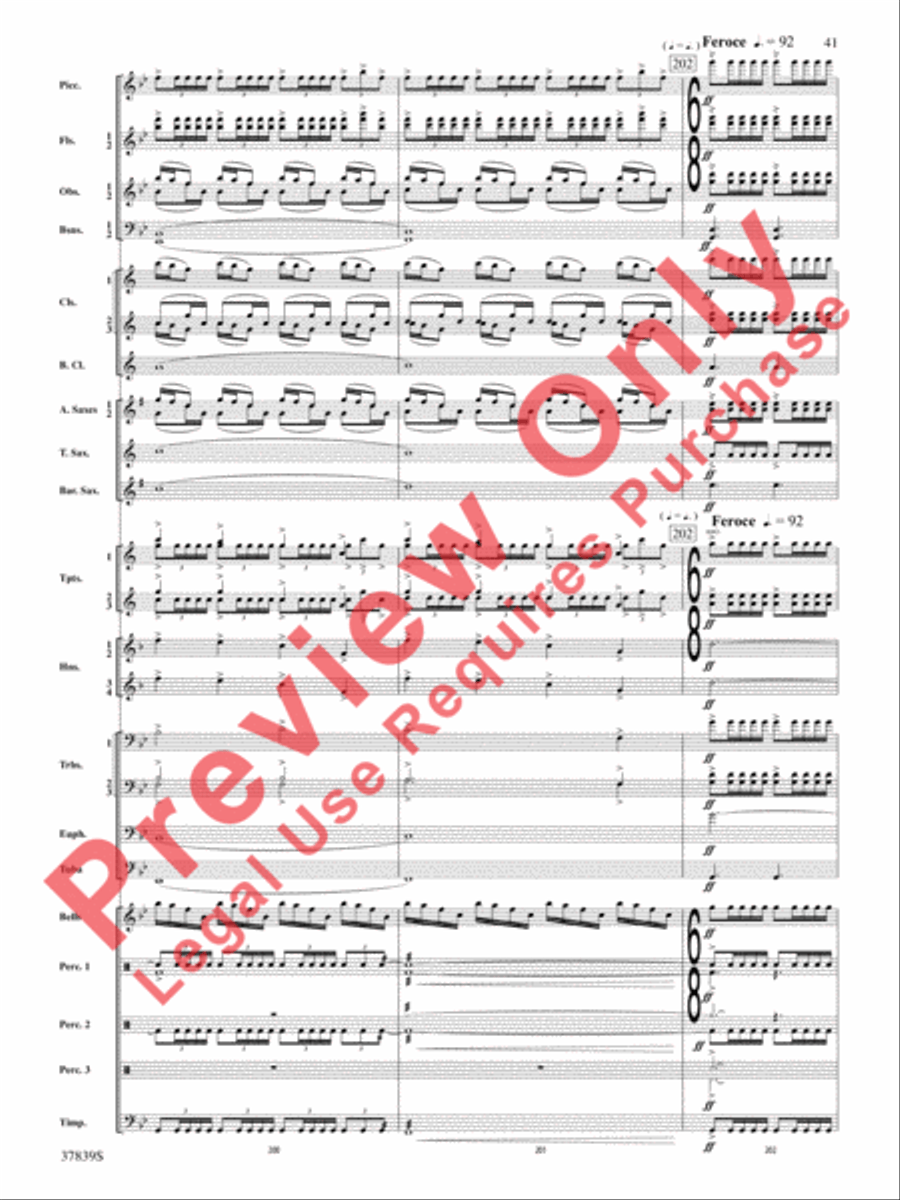 Conquest 1 (from the motion picture Ninja's Creed) Concert Band scores gallery preview page 41