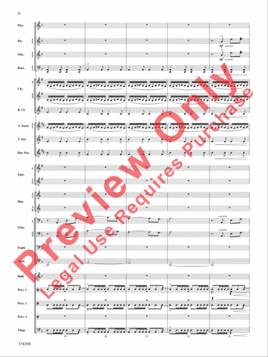 Conquest 1 (from the motion picture Ninja's Creed) Concert Band scores gallery preview page 6