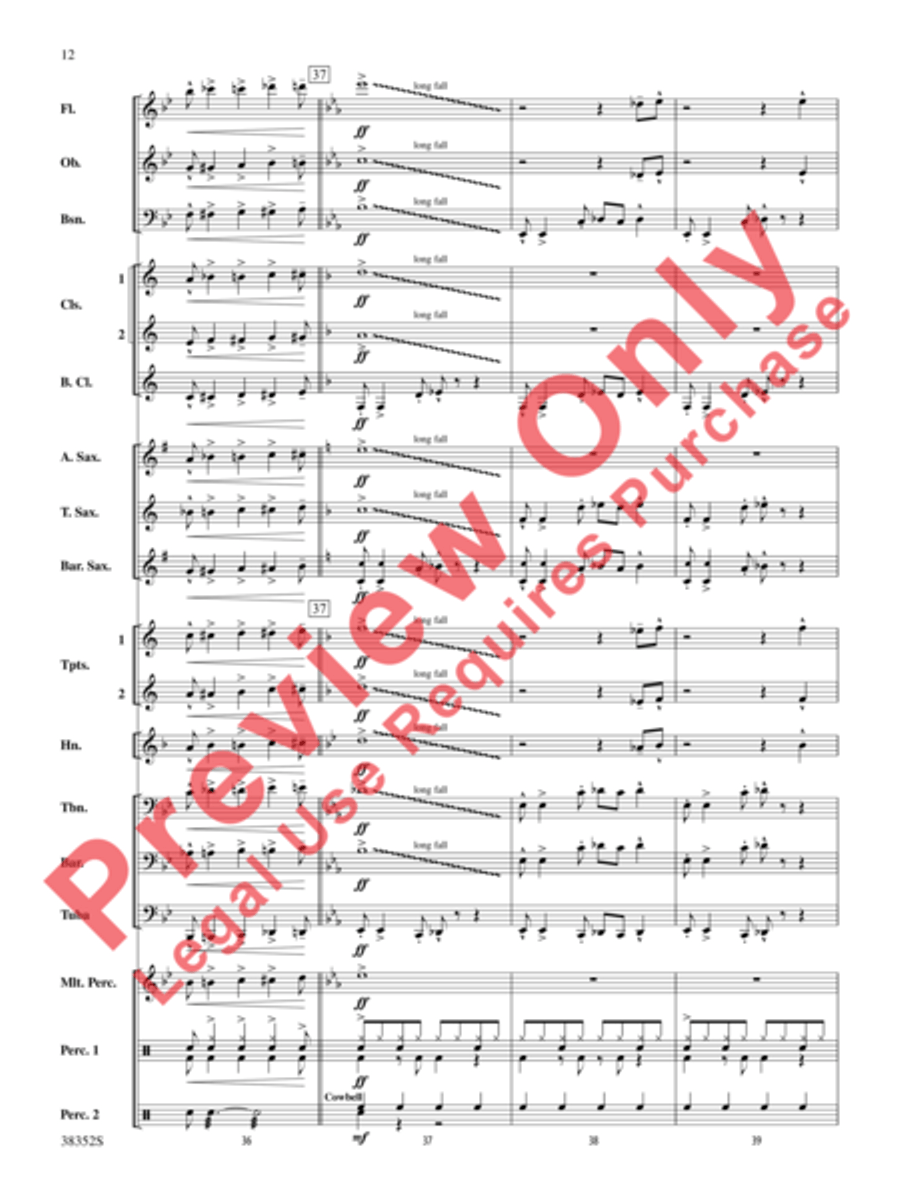 Give Up the Funk (Tear the Roof Off That Sucker) Concert Band scores gallery preview page 5