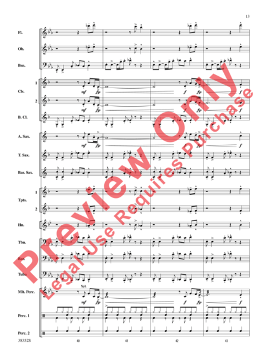 Give Up the Funk (Tear the Roof Off That Sucker) Concert Band scores gallery preview page 6