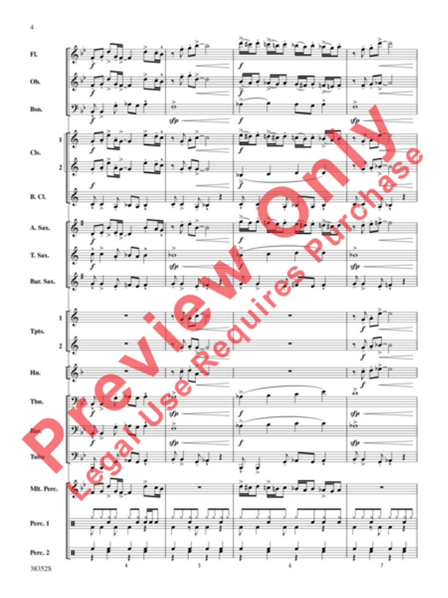 Give Up the Funk (Tear the Roof Off That Sucker) Concert Band scores gallery preview page 11