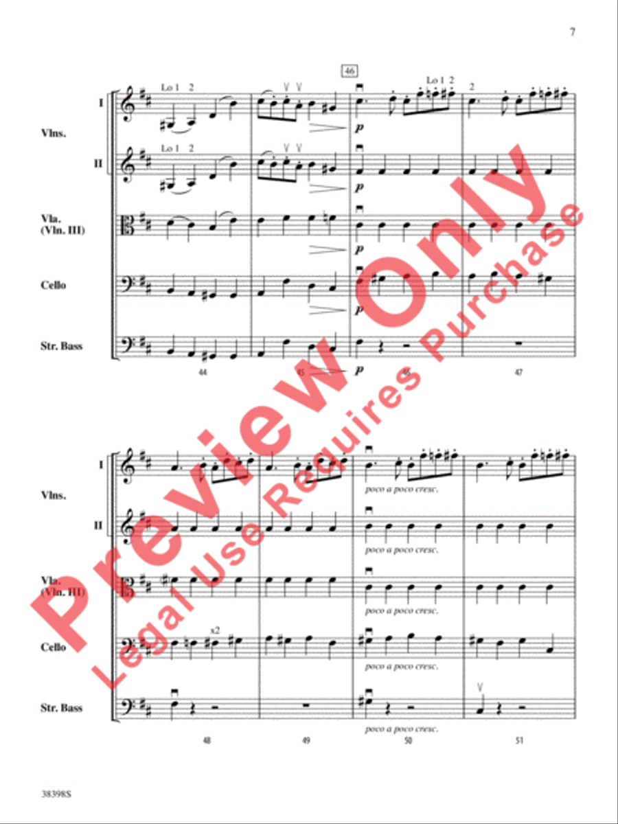 Eine Kleine Bachmusik (from Brandenburg Concerto No. 5 in D Major) String Orchestra scores gallery preview page 8
