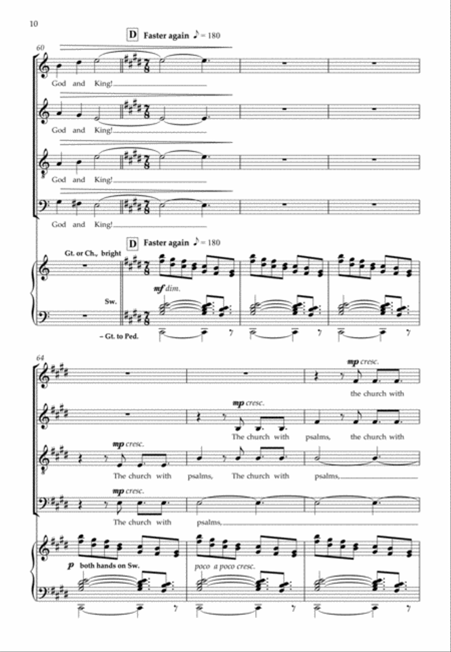Let All the World in Every Corner Sing 4-Part scores gallery preview page 3