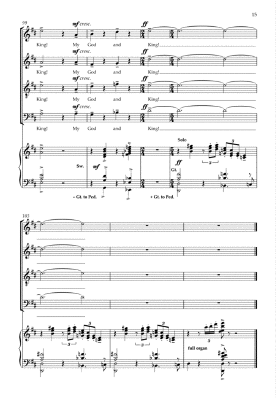 Let All the World in Every Corner Sing 4-Part scores gallery preview page 4