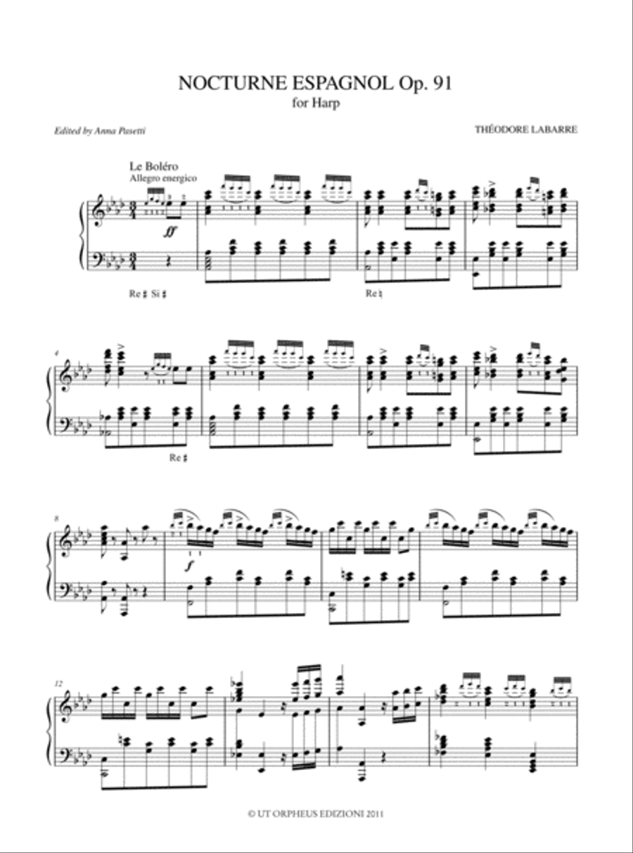 Nocturne Espagnol Op. 91 for Harp Harp scores gallery preview page 2