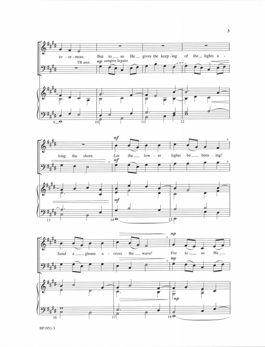 Let the Lower Lights Be Burning 4-Part scores gallery preview page 3