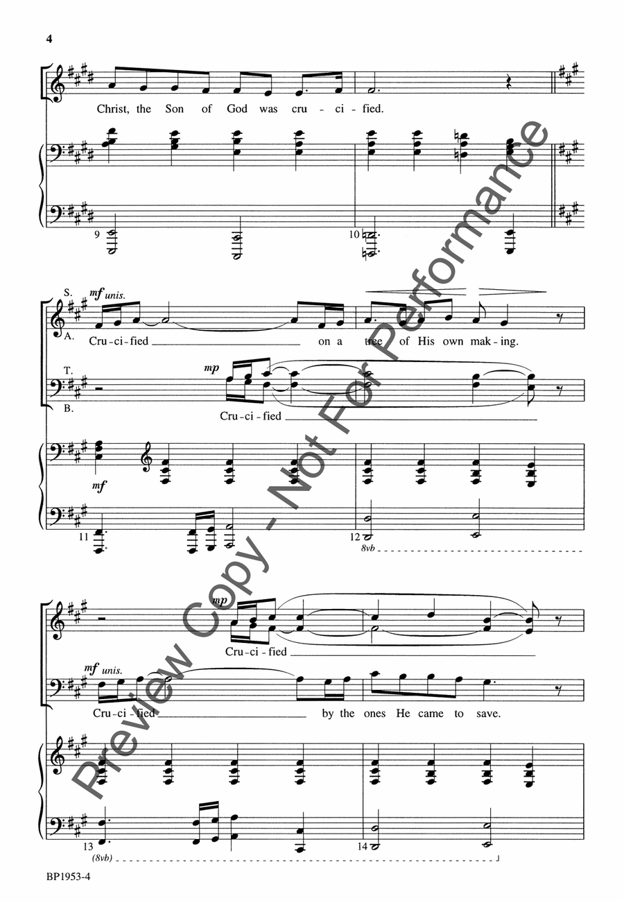 Crucified Crucified 4-Part scores gallery preview page 4