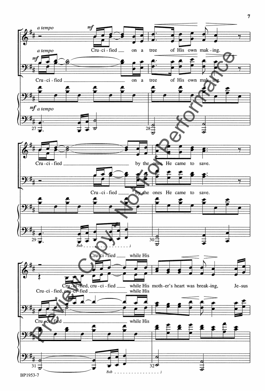 Crucified Crucified 4-Part scores gallery preview page 7
