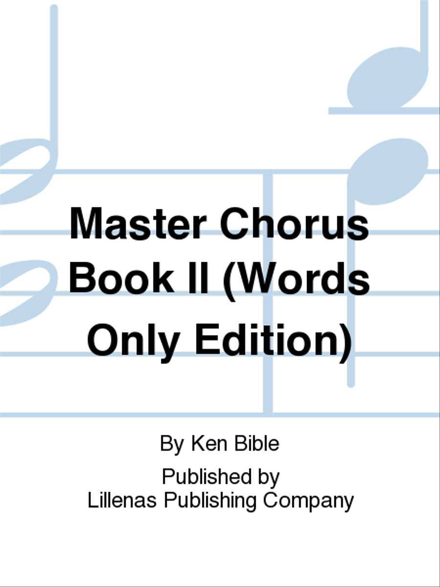 Master Chorus Book II (Words Only Edition) 4-Part scores gallery preview page 1