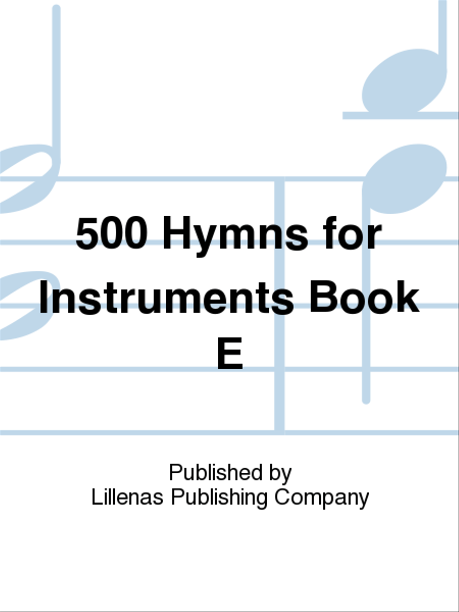 500 Hymns for Instruments Book E Alto Saxophone scores gallery preview page 1