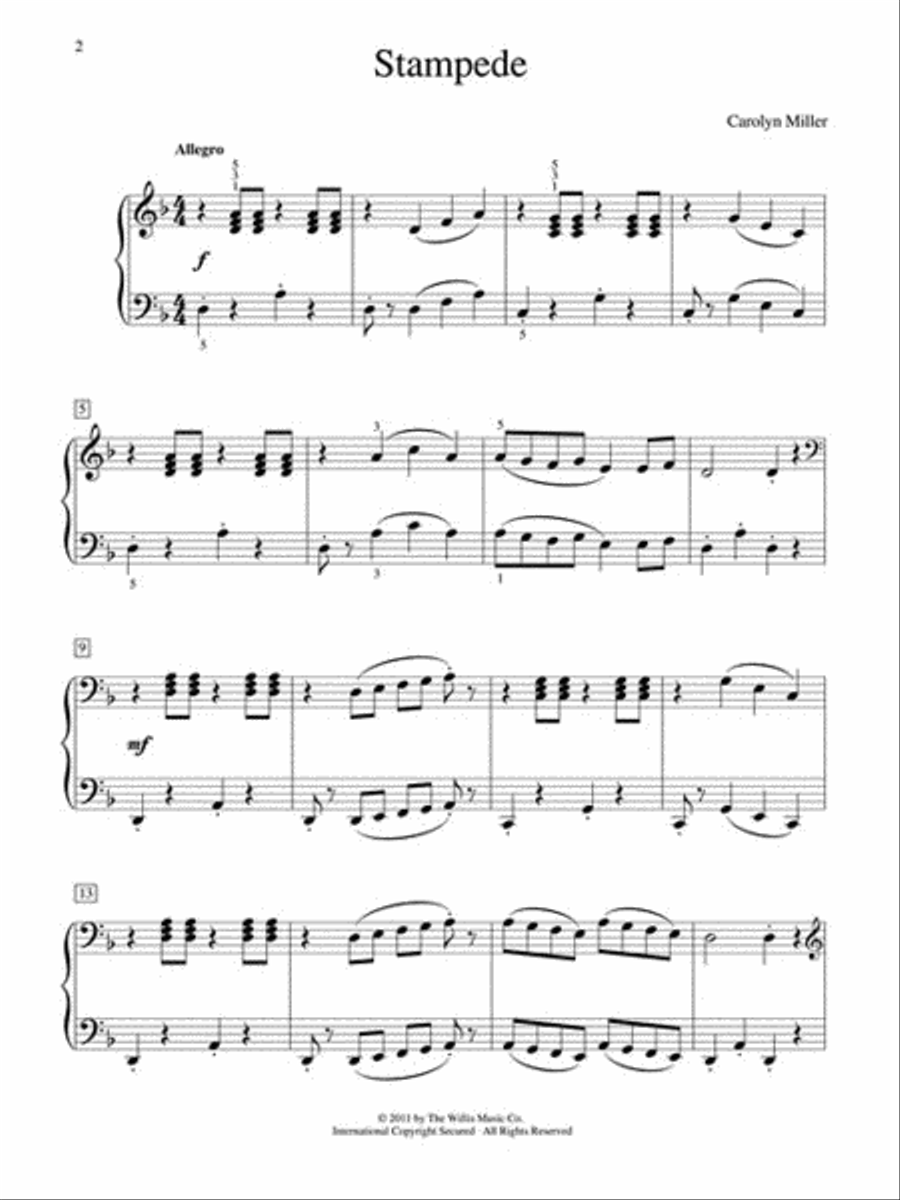 Stampede Piano scores gallery preview page 2