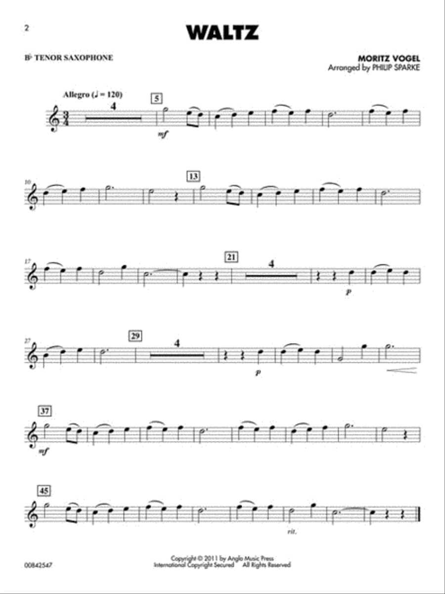 Classical Solos for Tenor Saxophone Tenor Saxophone scores gallery preview page 2