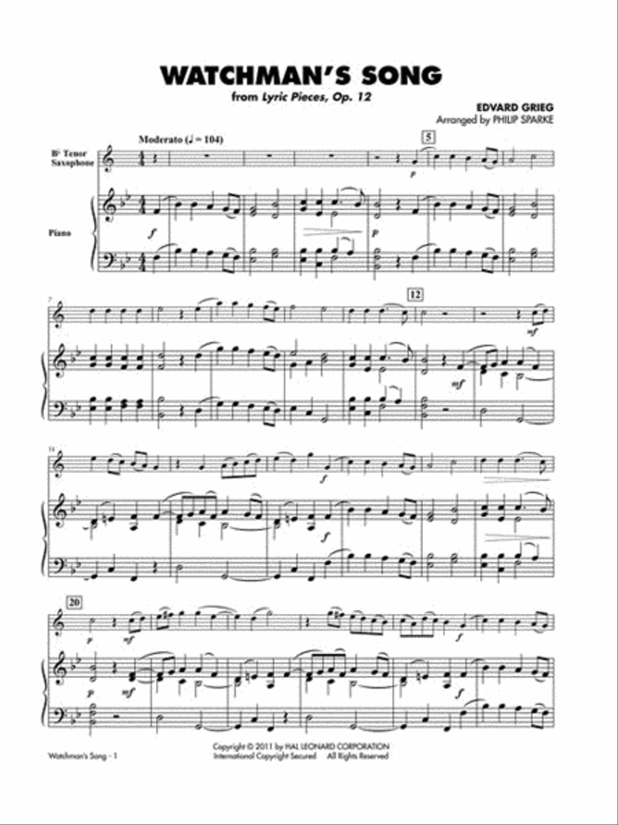Classical Solos for Tenor Saxophone Tenor Saxophone scores gallery preview page 5